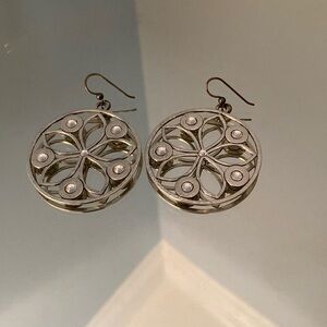 Silver hoop earrings